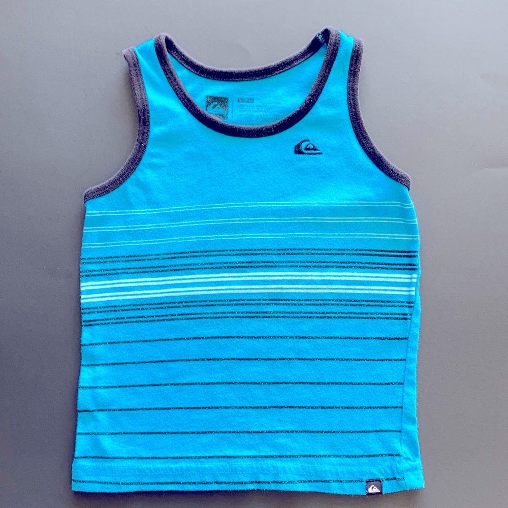 Quiksilver Blue Striped Boys Tank-top Size 2T